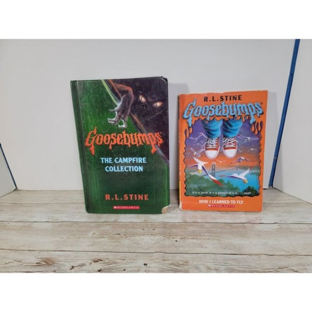 Lot of 2 R.L. Stine Books The Campfire Collection‎ and How I Learned to Fly